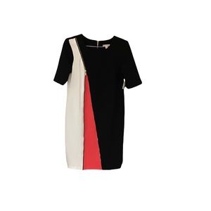 Dress Barn : Zip Coral Pink and Navy Dress.